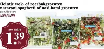 MCD Supermarkt Kleintje wok- of roerbakgroenten, macaroni-spaghetti of nasi-bami groenten aanbieding