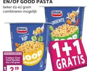 MCD Supermarkt UNOX GOOD NOODLES EN/OF GOOD PASTA aanbieding