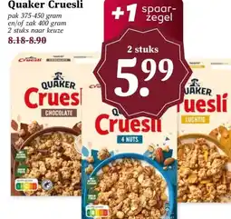 MCD Supermarkt Quaker Cruesli aanbieding