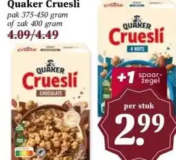 MCD Supermarkt Quaker Cruesli aanbieding