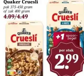 MCD Supermarkt Quaker Cruesli aanbieding