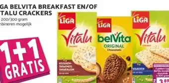 MCD Supermarkt LIGA BELVITA BREAKFAST EN/OF VITALU CRACKERS aanbieding