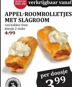MCD Supermarkt APPEL-ROOMROLLETJES MET SLAGROOM aanbieding