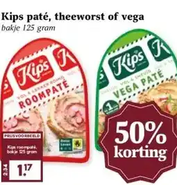 MCD Supermarkt Kips paté, theeworst of vega aanbieding