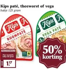 MCD Supermarkt Kips paté, theeworst of vega aanbieding