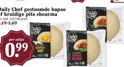MCD Supermarkt Daily Chef gestoomde bapao of kruidige pita shoarma aanbieding