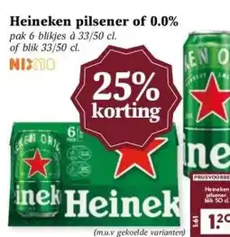 MCD Supermarkt Heineken pilsener of 0.0% aanbieding