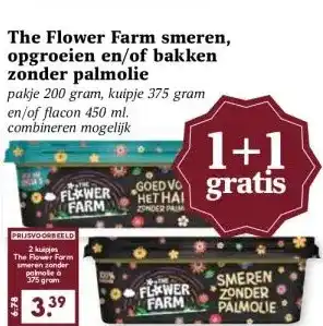 MCD Supermarkt The Flower Farm smeren, opgroeien en/of bakken zonder palmolie aanbieding