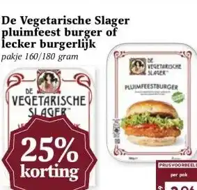 MCD Supermarkt De Vegetarische Slager pluimfeest burger of lecker burgerlijk aanbieding
