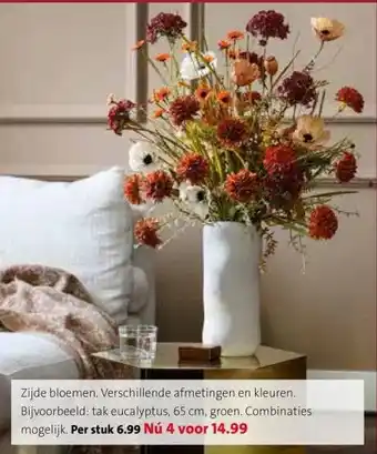 Intratuin Zijde bloemen. Verschillende afmetingen en kleuren. aanbieding
