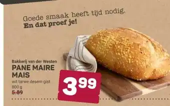 Ekoplaza Bakkerij van der Westen PANE MAIRE MAIS aanbieding