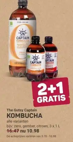 Ekoplaza The Gutsy Captain KOMBUCHA aanbieding