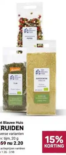 Ekoplaza Het Blauwe Huis KRUIDEN aanbieding
