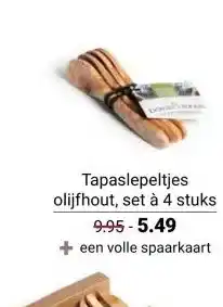Ekoplaza Tapaslepeltjes olijfhout, aanbieding