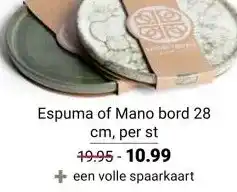 Ekoplaza Espuma of Mano bord aanbieding