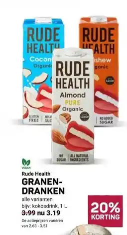 Ekoplaza Rude Health GRANEN- DRANKEN aanbieding
