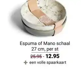 Ekoplaza Espuma of Mano schaal aanbieding