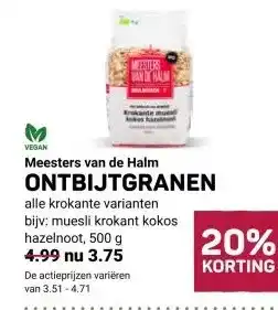 Ekoplaza Meesters van de Halm ONTBIJTGRANEN aanbieding