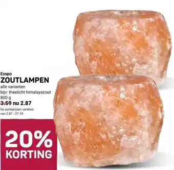 Ekoplaza Esspo ZOUTLAMPEN aanbieding