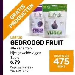 Ekoplaza Lilifruit GEDROOGD FRUIT aanbieding