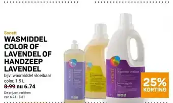 Ekoplaza Sonett WASMIDDEL COLOR OF LAVENDEL OF HANDZEEP LAVENDEL aanbieding