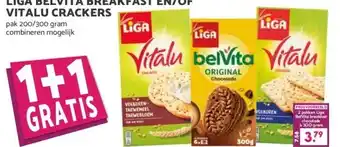 Boon`s Markt LIGA BELVITA BREAKFAST EN/OF VITALU CRACKERS aanbieding