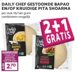 Boon`s Markt DAILY CHEF GESTOOMDE BAPAO EN/OF KRUIDIGE PITA SHOARMA aanbieding