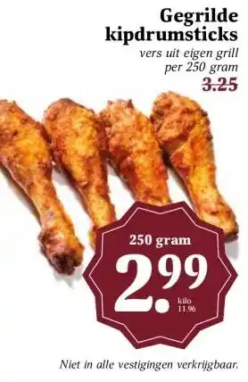 Boon`s Markt Gegrilde kipdrumsticks aanbieding
