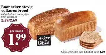 Boon`s Markt Boonacker stevig volkorenbrood aanbieding