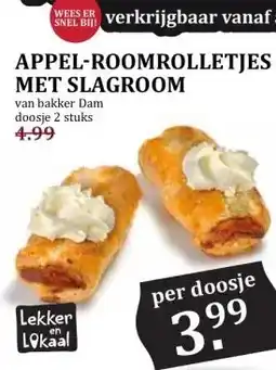 Boon`s Markt APPEL-ROOMROLLETJES MET SLAGROOM aanbieding