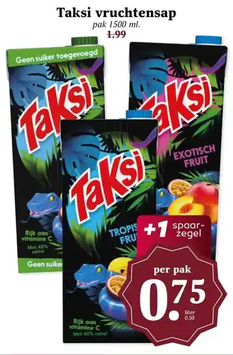 Boon`s Markt Taksi vruchtensap aanbieding