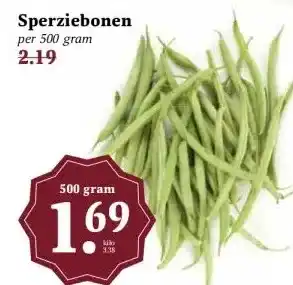 Boon`s Markt Sperziebonen aanbieding