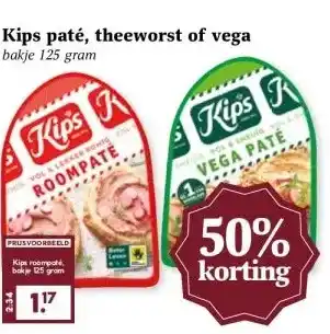 Boon`s Markt Kips paté, theeworst of vega aanbieding