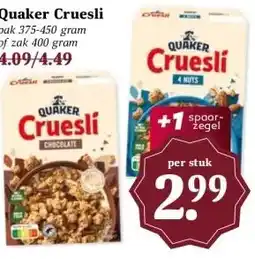 Boon`s Markt Quaker Cruesli aanbieding