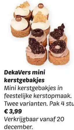 Dekamarkt DekaVers mini kerstgebakjes aanbieding
