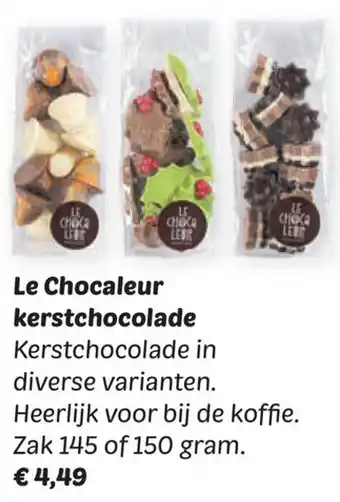 Dekamarkt Le Chocaleur kerstchocolade aanbieding