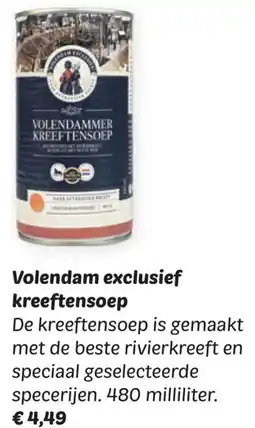 Dekamarkt Volendam exclusief kreeftensoep aanbieding