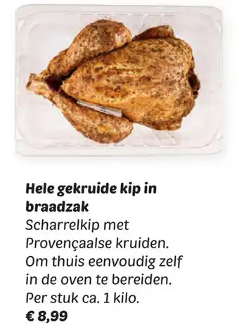Dekamarkt Hele gekruide kip in braadzak aanbieding