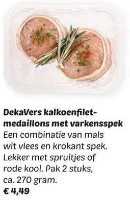 Dekamarkt DekaVers kalkoenfilet medaillons met varkensspek aanbieding