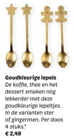 Dekamarkt Goudkleurige lepels aanbieding