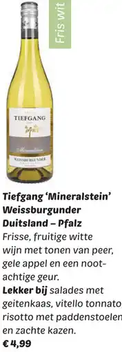 Dekamarkt Tiefgang 'Mineralstein' Weissburgunder aanbieding