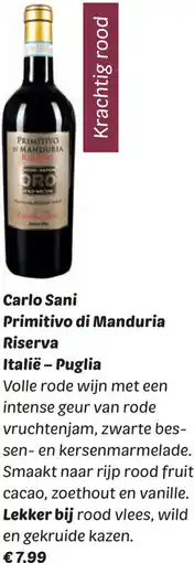 Dekamarkt Carlo Sani Primitivo di Manduria Riserva aanbieding