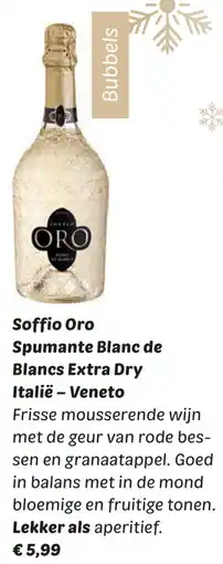 Dekamarkt Soffio Oro Spumante Blanc de Blancs Extra Dry aanbieding