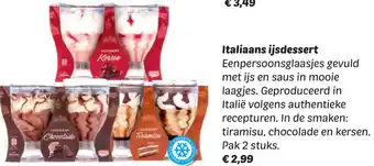 Dekamarkt Italiaans ijsdessert aanbieding