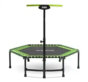 Amazon Salta Fitness - Fitness trampoline met handvat - ø 128 cm - Groen aanbieding