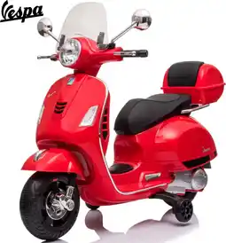 Bol.com Vespa GTS300 Elektrische Kinderscooter - 3 tot 6 jaar - Opbergbox - Rood aanbieding