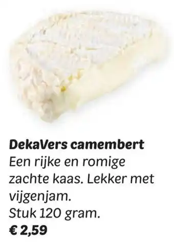 Dekamarkt DekaVers camembert aanbieding