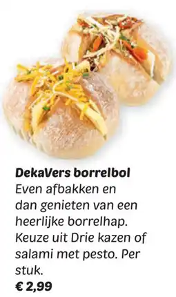 Dekamarkt DekaVers borrelbol aanbieding