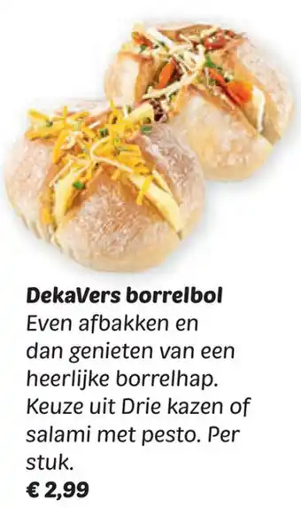 Dekamarkt DekaVers borrelbol aanbieding