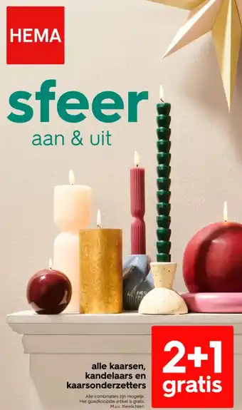 HEMA Alle kaarsen, kandelaars en kaarsonderzetter's aanbieding
